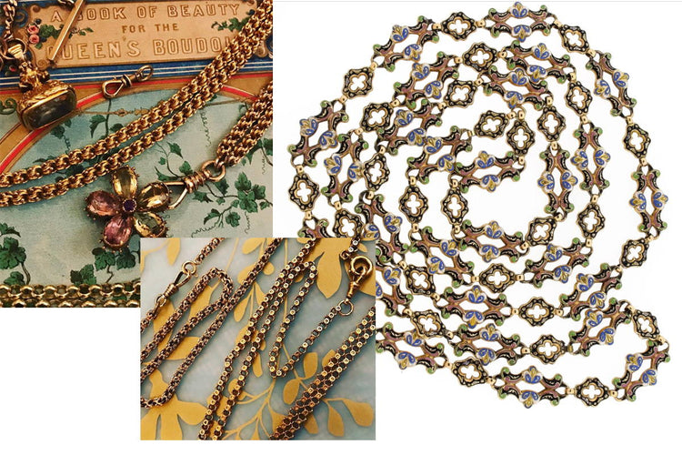 Georgian 15K Hand Clasp Necklace