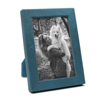 Blue Leather Embossed Stingray Photographer's Molding Frame