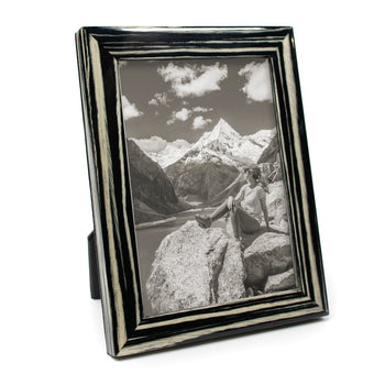 Photographers Molding Black and Cream Macassar Wood Frame