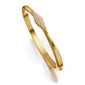 Points North 18K Yellow Gold Cuff with Pavé Diamond Clasp