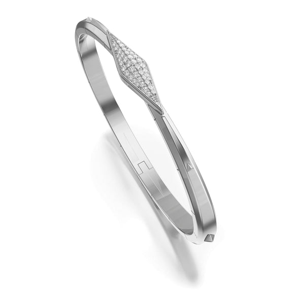 
  
    Points North Sterling Silver Cuff with Pavé Sapphire Clasp
  
