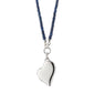 Slim Heart Locket on Blue Sapphire Gemstone Necklace