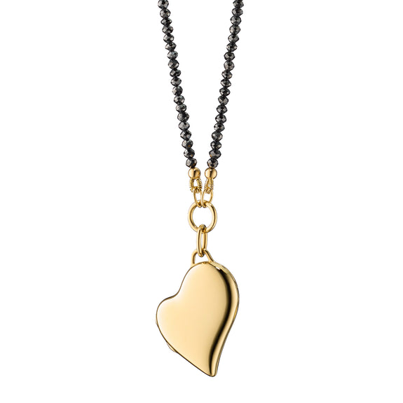 
  
    Slim Heart Locket on Black Diamond Necklace
  
