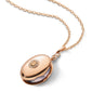 Cognac Diamond Infinity Rose Gold Locket Necklace