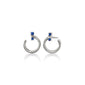 Sterling Silver Small Galaxy Wrap Hoop™ Earrings with Blue Sapphires