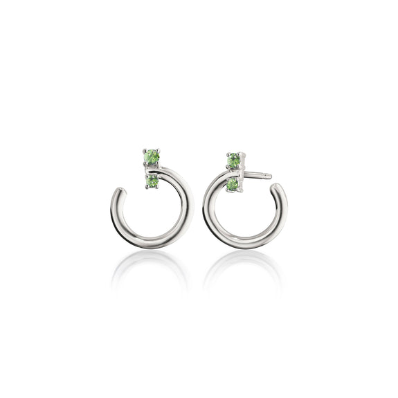 
  
    Sterling Silver Small Galaxy Wrap Hoop™ Earrings with Green Sapphires
  
