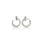 Sterling Silver Small Galaxy Wrap Hoop™ Earrings with Green Sapphires