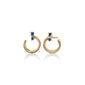 18K Yellow Gold Small Galaxy Wrap Hoop™ Earrings with Blue Sapphires