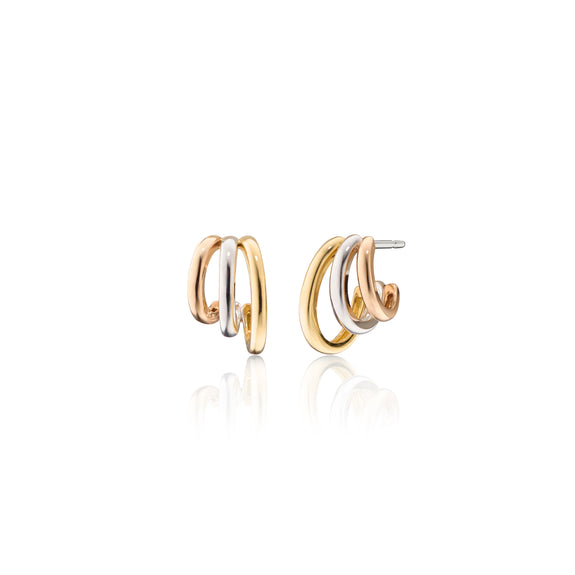 
  
    Rings of Saturn Earrings in 18K Yellow, Rose and White Gold
  
