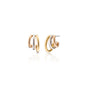 Rings of Saturn Earrings in 18K Yellow, Rose and White Gold