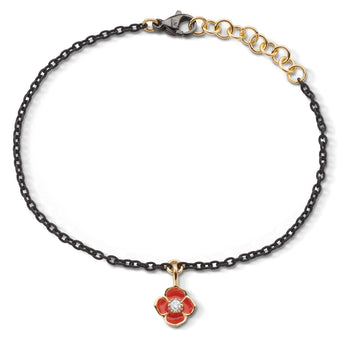 18k Gold & Steel Provence "Poppy" Charm Bracelet