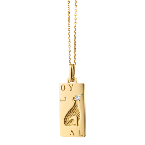 
  
    Loyal Dog 18K Gold Intaglio Charm Necklace
  
