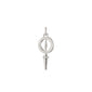 Mini True North Compass Key with White Sapphires