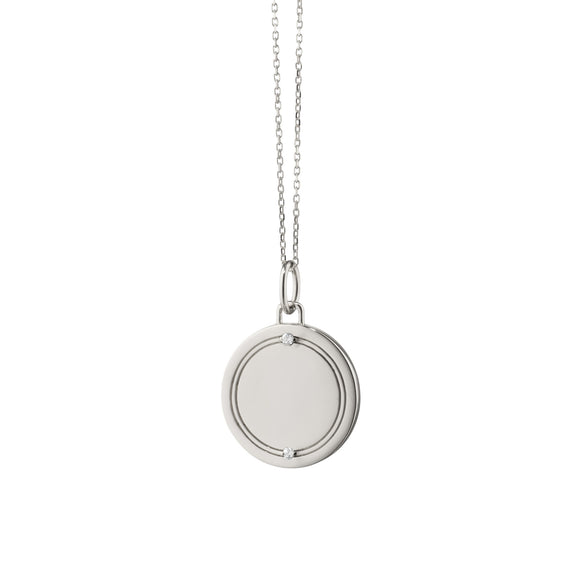 Round engraved deals pendant