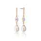 18K Rose Gold Portrait Pearl Earrings