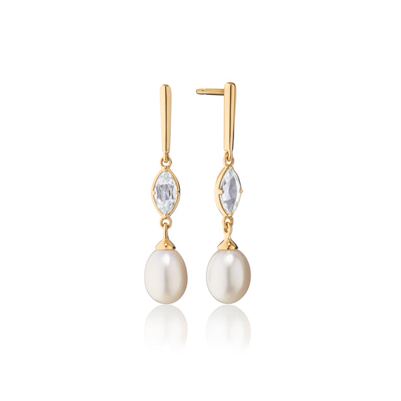 
  
    18K Gold Portrait Pearl Earrings
  
