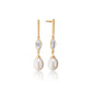 18K Gold Portrait Pearl Earrings