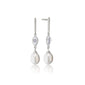 Sterling Silver Portrait Pearl Earrings