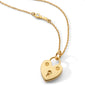 Love Lock Heart Necklace with Diamond