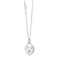 Love Lock Heart Necklace with White Sapphire