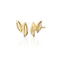 18K Yellow Gold Petite Leaf Earrings