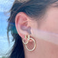 18K Yellow Gold Small (left) and Large (right) Galaxy Wrap Hoop™ Earrings with Opals and Diamonds