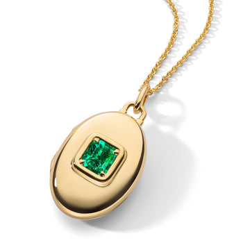 Special Edition Colombian Emerald Locket Necklace