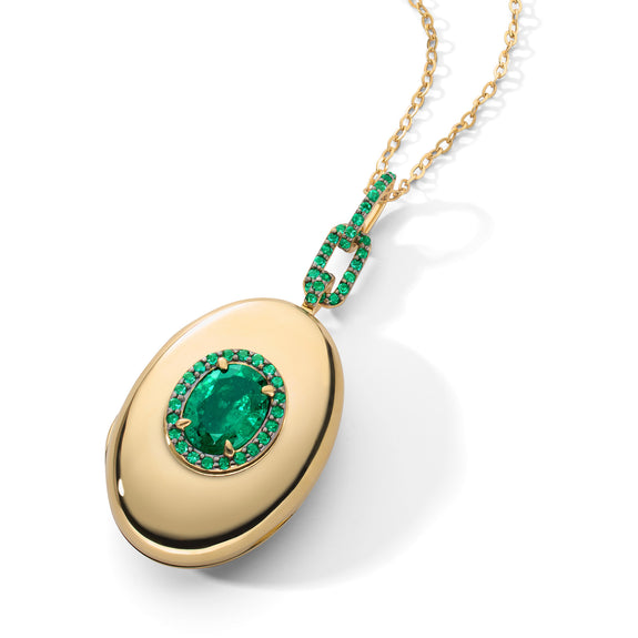 
  
    Special Edition Oval Cut Emerald Locket
  
