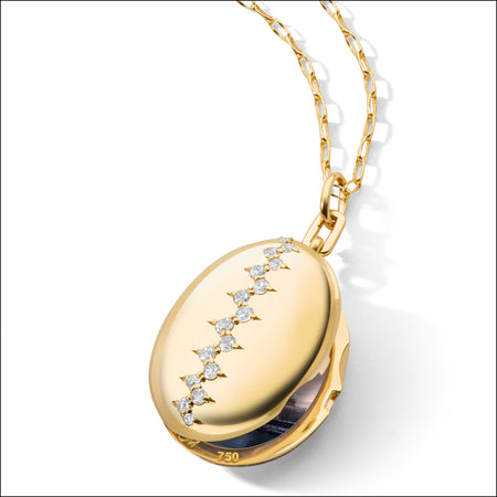 Infinity Diamond & 18K Gold Locket Necklace - Romantic Gifts for Her by Monica Rich Kosann