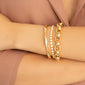 Points North 18K Yellow Gold Cuff, Graduated Diamond Tennis Bracelet, Rosalind Link Bracelet