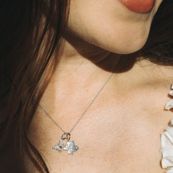 Sterling Silver “Joy” Mini Butterfly Charm on Chain