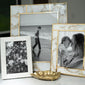 White Agate & 24K Gold Plated Photo Frame