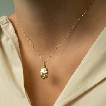 The 18K Gold Vine Locket Necklace