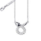 White Sapphire Critter Snake "Never Fear" Necklace