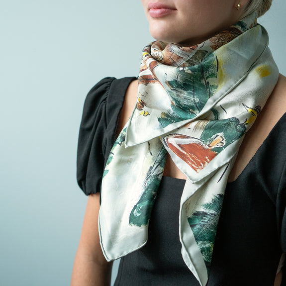 St. Moritz” Silk Scarf