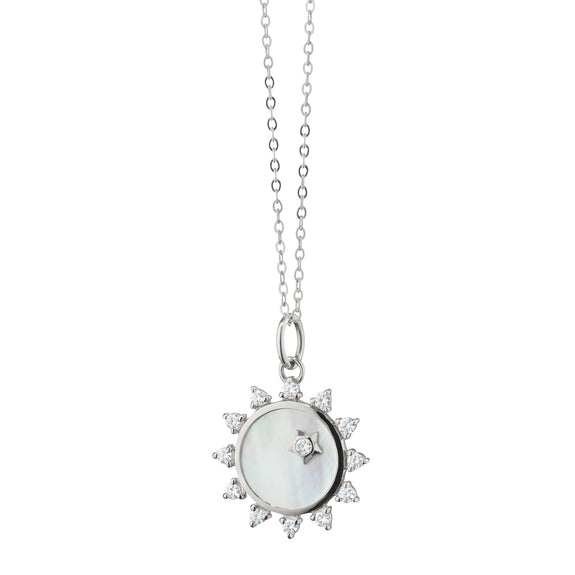 
  
    Mini Mother of Pearl Sapphire Sun Charm
  
