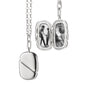 Rectangular Locket with Diagonal Stripe 