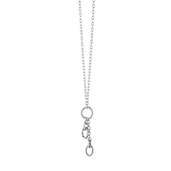 Sterling Silver Multi Charm Disk Necklace Gold