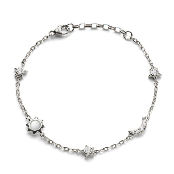 Studded Moon Star Heart Combo of 4 Charm Bracelets – Vembley