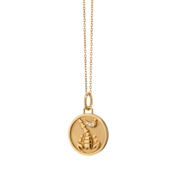 Scorpio Diamond Zodiac Necklace – Phoenix Roze