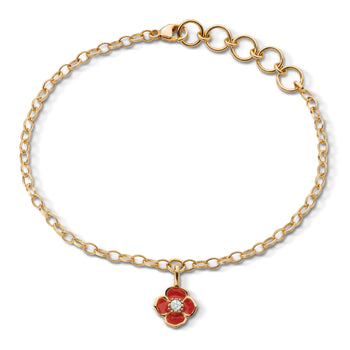 Provence "Poppy" Gold Charm Bracelet