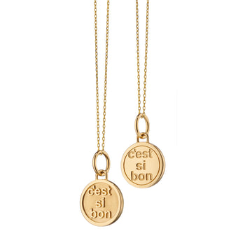 18K Gold “C’est Si Bon” Charm Necklace