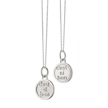 Sterling Silver “C’est Si Bon” Charm Necklace