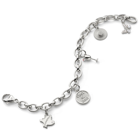 
  
    Sterling Silver Provence Charm Bracelet
  
