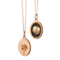 18K Rose Gold Sculpted Rose Half Locket