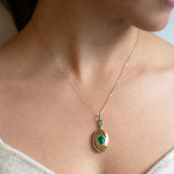 Special Edition Oval Cut Emerald Locket