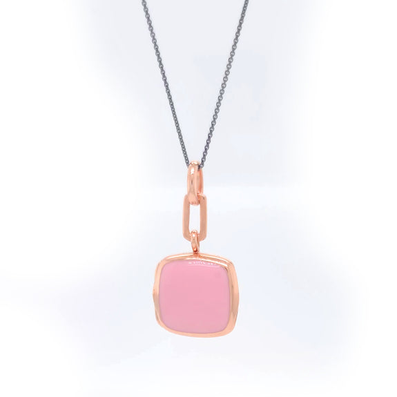 Pink locket store necklace