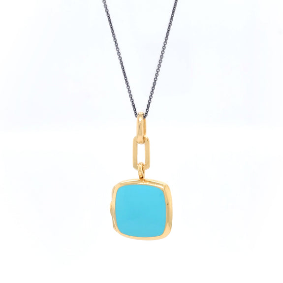 Barmakian | Carla Oval Turquoise Pendant | Barmakian Jewelers