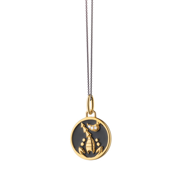 14k Gold Diamond Necklace Scorpio Zodiac Sign Birth Sign Necklace For Sale  at 1stDibs | scorpio jewelry, birth diamond, gold scorpio
